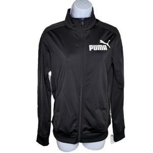 Puma Small Black Track Zip-Up Jacket Logo NWT Unisex